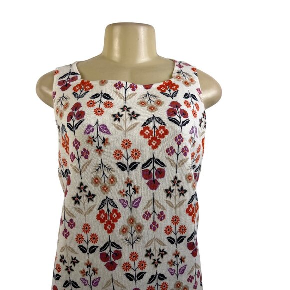 Ann Taylor Women’s White Multicolor Floral Sleeveless Tank Top Size XL - New - Picture 4 of 9